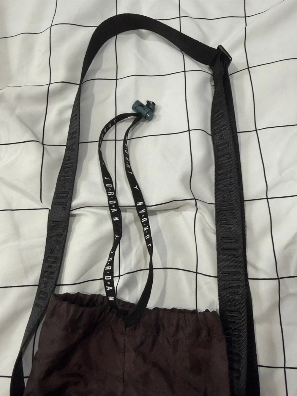 Jordan Small Crossbody Bag in Brown, Teal and Black